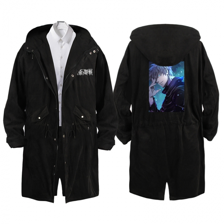 Jujutsu Kaisen  Anime Peripheral Hooded Long Windbreaker Jacket from S to 3XL