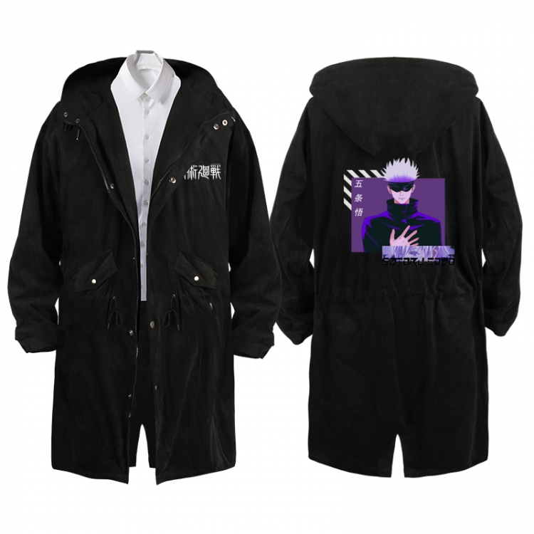 Jujutsu Kaisen  Anime Peripheral Hooded Long Windbreaker Jacket from S to 3XL