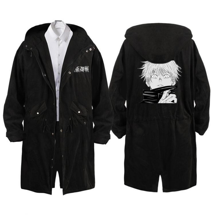 Jujutsu Kaisen  Anime Peripheral Hooded Long Windbreaker Jacket from S to 3XL