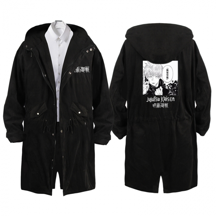 Jujutsu Kaisen  Anime Peripheral Hooded Long Windbreaker Jacket from S to 3XL
