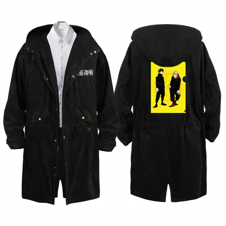 Jujutsu Kaisen  Anime Peripheral Hooded Long Windbreaker Jacket from S to 3XL