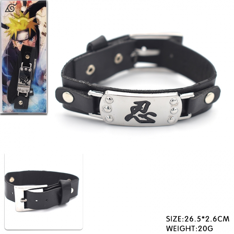 Naruto Anime peripheral Bracelet Leather Bracelet
