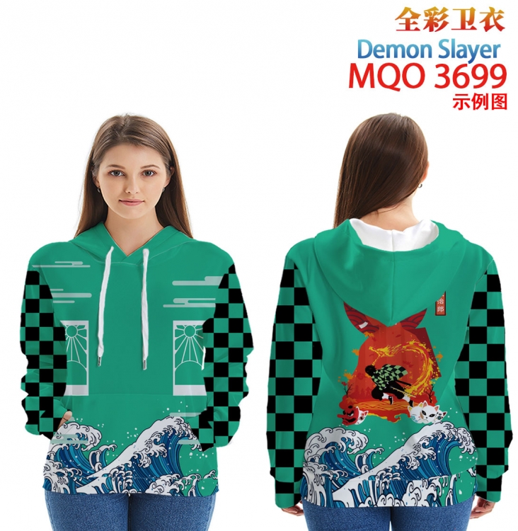 Demon Slayer Kimets Full Color Patch pocket Sweatshirt Hoodie  from XXS to 4XL MQO 3702