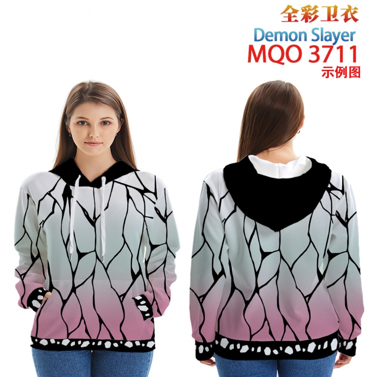 Demon Slayer Kimets Full Color Patch pocket Sweatshirt Hoodie  from XXS to 4XL MQO 3702