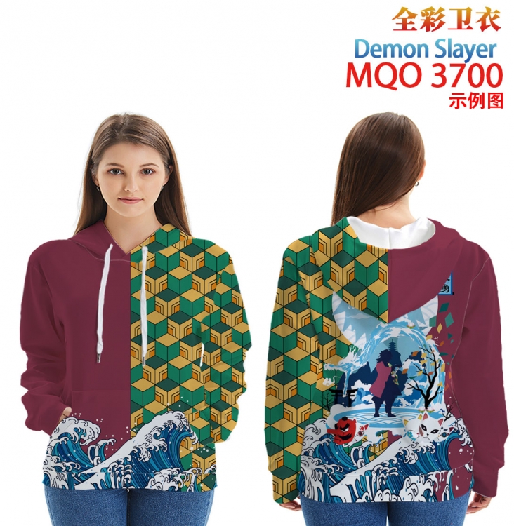 Demon Slayer Kimets Full Color Patch pocket Sweatshirt Hoodie  from XXS to 4XL MQO 3702