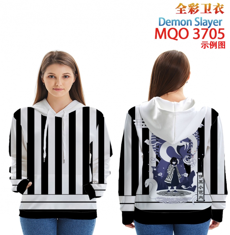 Demon Slayer Kimets Full Color Patch pocket Sweatshirt Hoodie  from XXS to 4XL MQO 3702