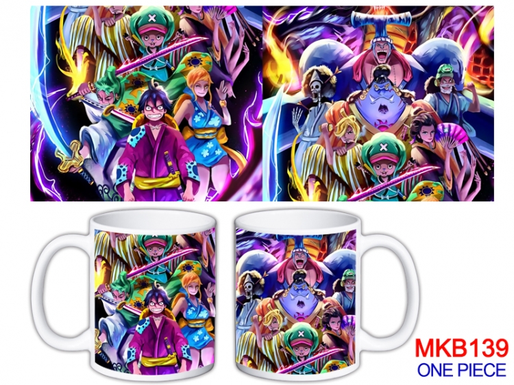 One Piece Anime color printing ceramic mug cup price for 5 pcs MKB-139