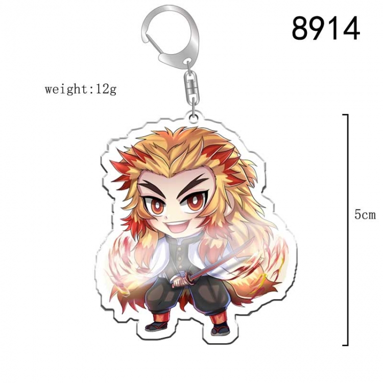 Demon Slayer Kimets Anime acrylic Key Chain  price for 5 pcs 8914