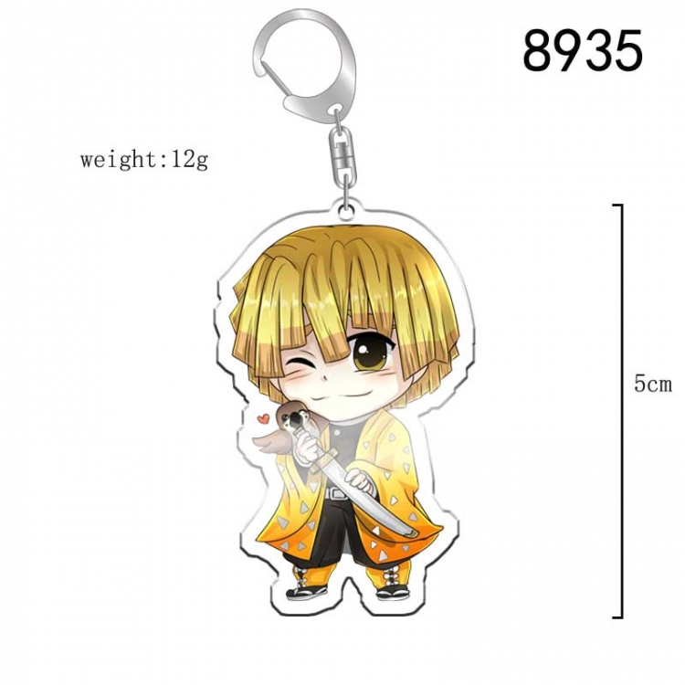 Demon Slayer Kimets Anime acrylic Key Chain  price for 5 pcs 8935