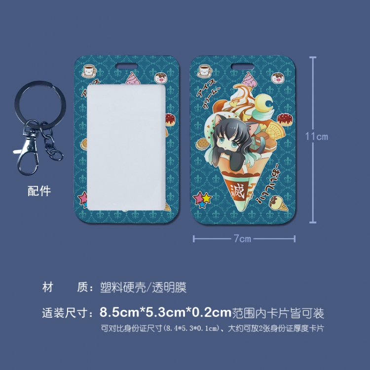  Demon Slayer Kimets  3D embossed hard shell card holder badge keychain  price for 5 