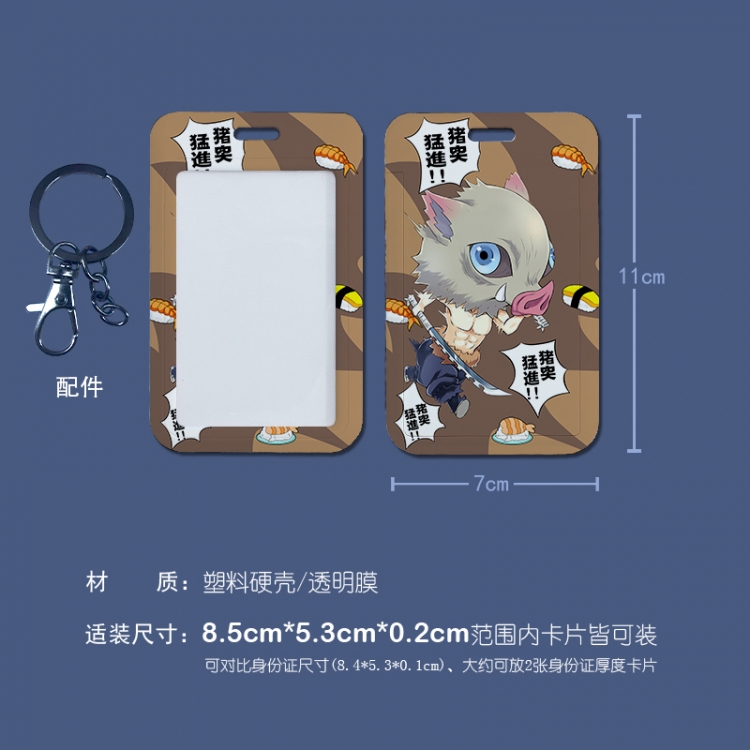  Demon Slayer Kimets  3D embossed hard shell card holder badge keychain  price for 5 