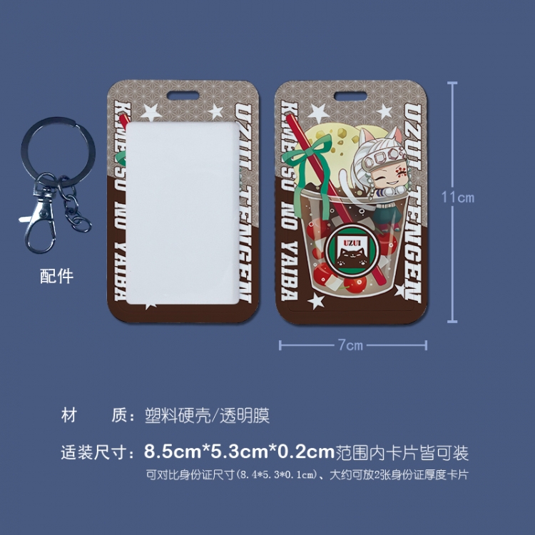  Demon Slayer Kimets  3D embossed hard shell card holder badge keychain  price for 5 