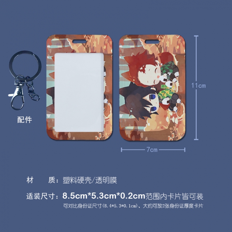  Demon Slayer Kimets  3D embossed hard shell card holder badge keychain  price for 5 