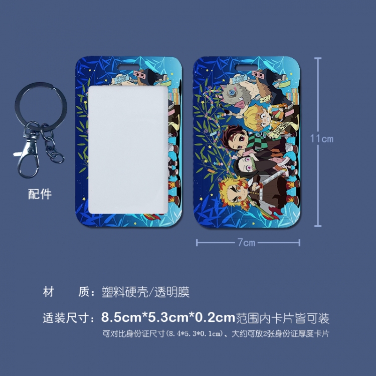  Demon Slayer Kimets  3D embossed hard shell card holder badge keychain  price for 5 