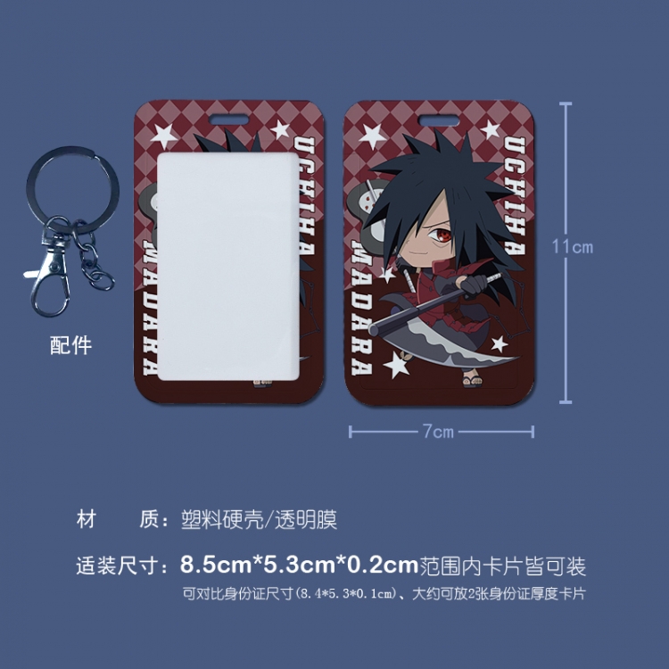 Naruto  3D embossed hard shell card holder badge keychain  price for 5 pcs