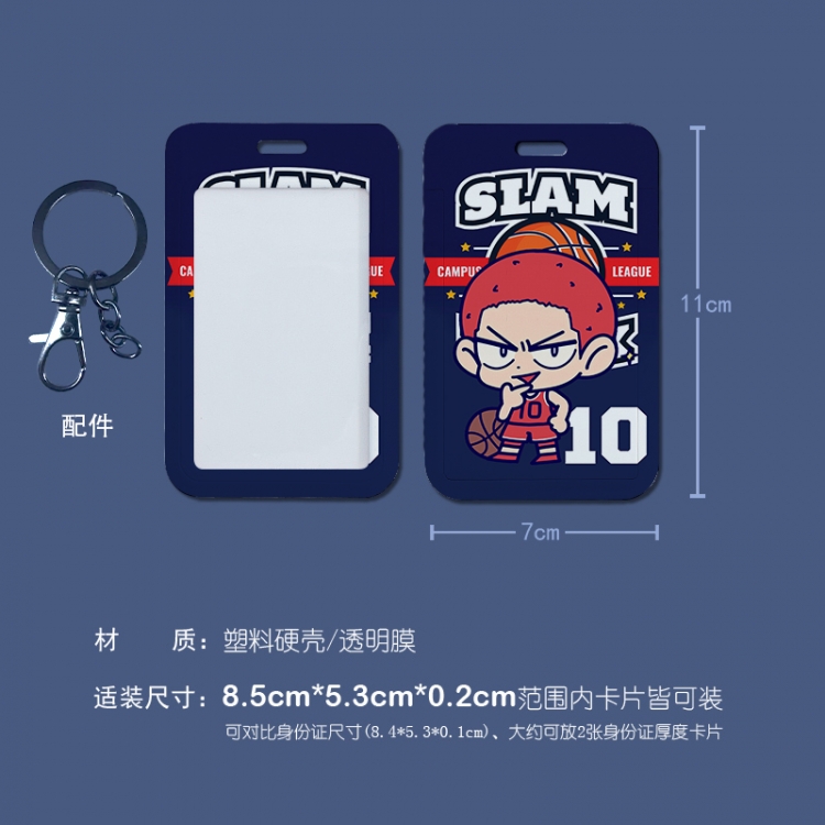 Slam Dunk 3D embossed hard shell card holder badge keychain  price for 5 pcs