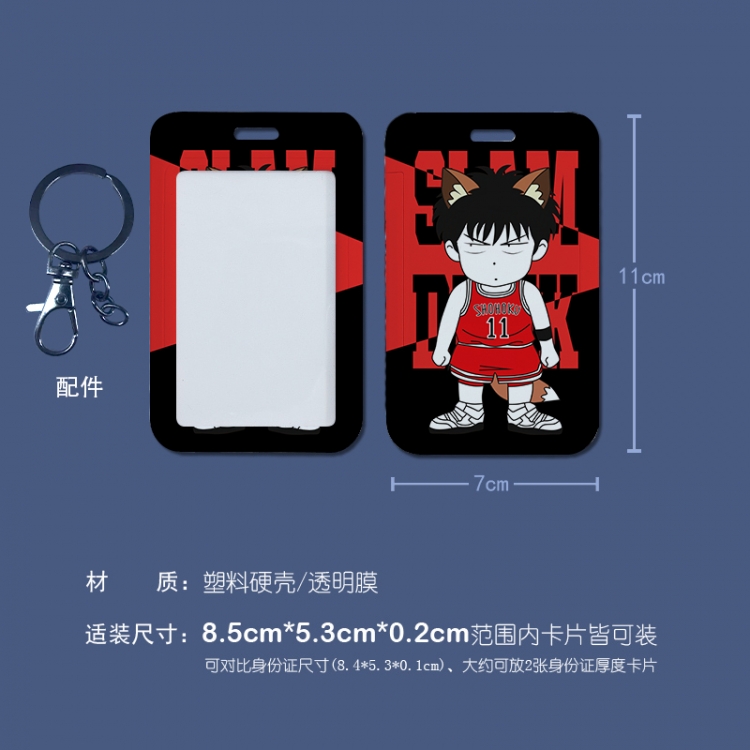 Slam Dunk 3D embossed hard shell card holder badge keychain  price for 5 pcs