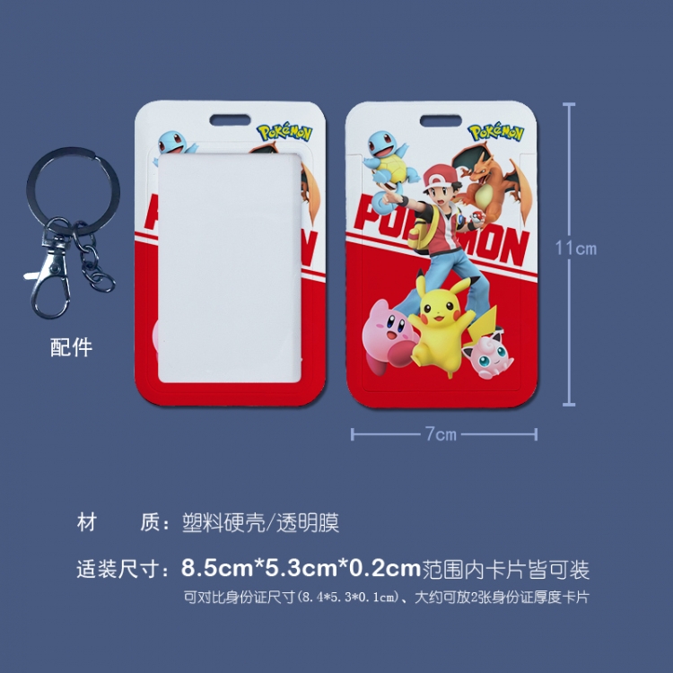 Pokemon 3D embossed hard shell card holder badge keychain  price for 5 pcs
