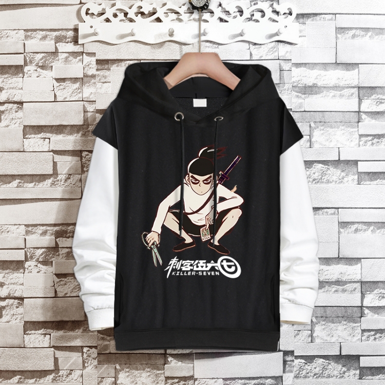 Scissor Seven  Anime fake two-piece thick hooded sweater from S to 3XL