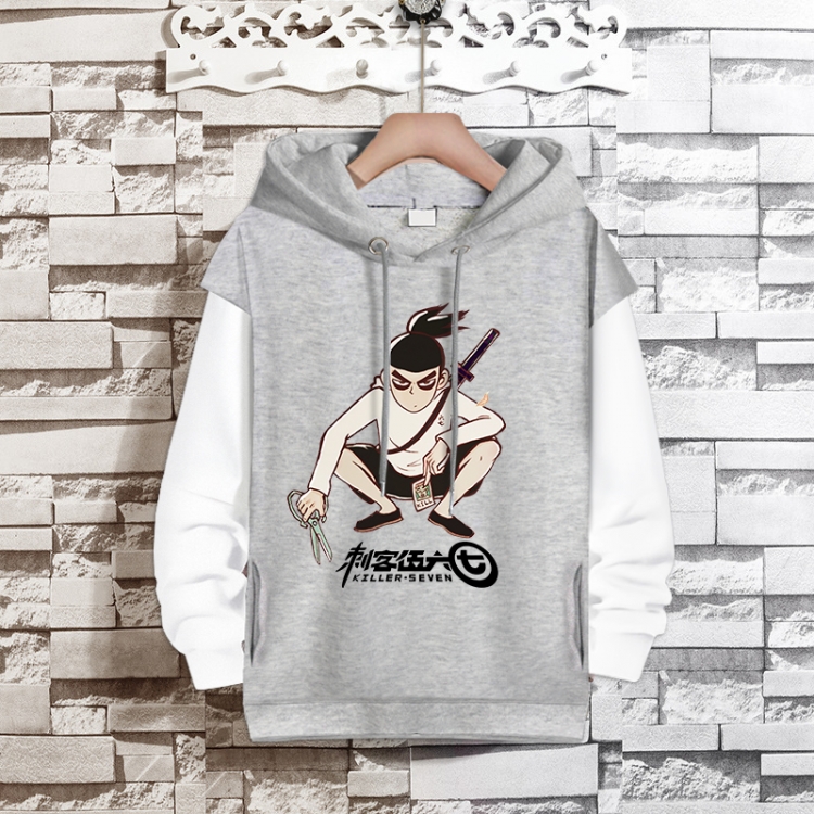 Scissor Seven  Anime fake two-piece thick hooded sweater from S to 3XL