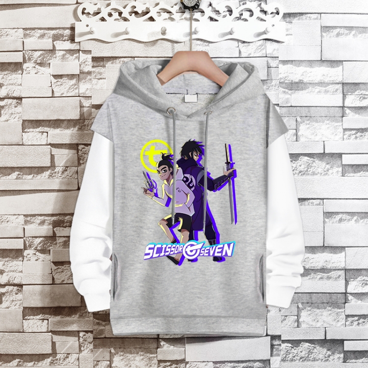 Scissor Seven  Anime fake two-piece thick hooded sweater from S to 3XL