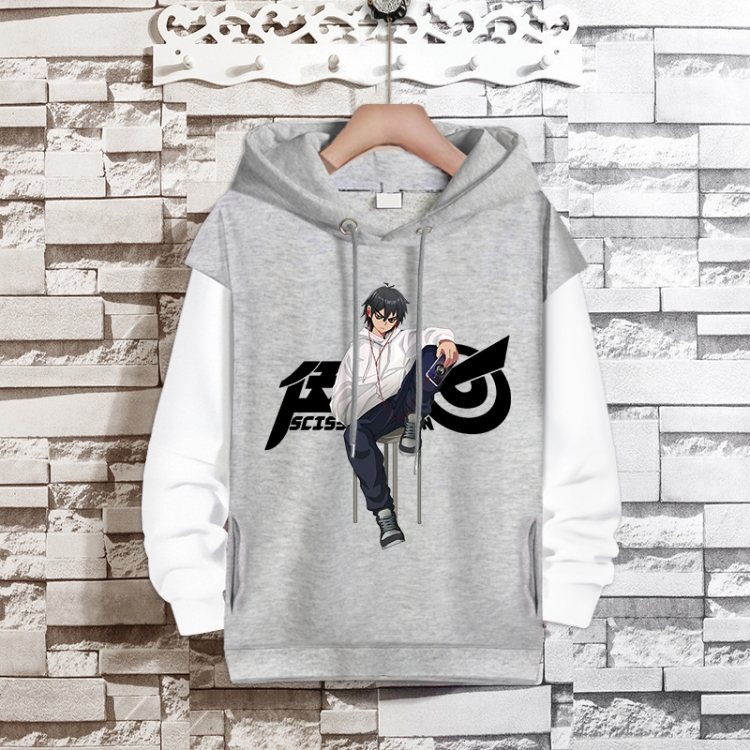 Scissor Seven  Anime fake two-piece thick hooded sweater from S to 3XL