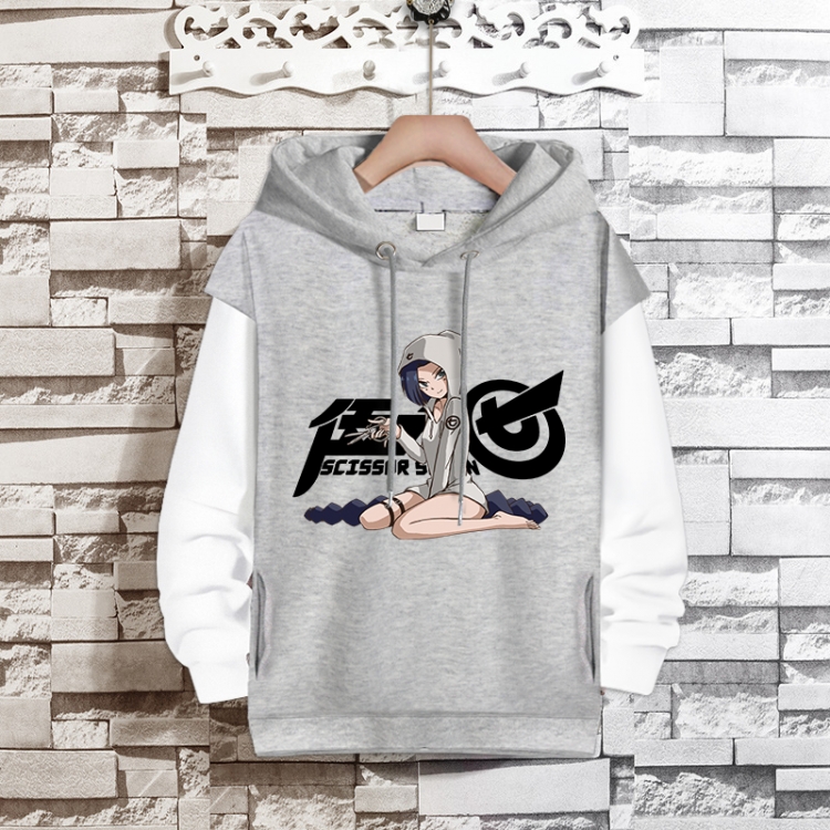 Scissor Seven  Anime fake two-piece thick hooded sweater from S to 3XL