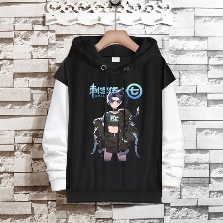 Scissor Seven  Anime fake two-piece thick hooded sweater from S to 3XL