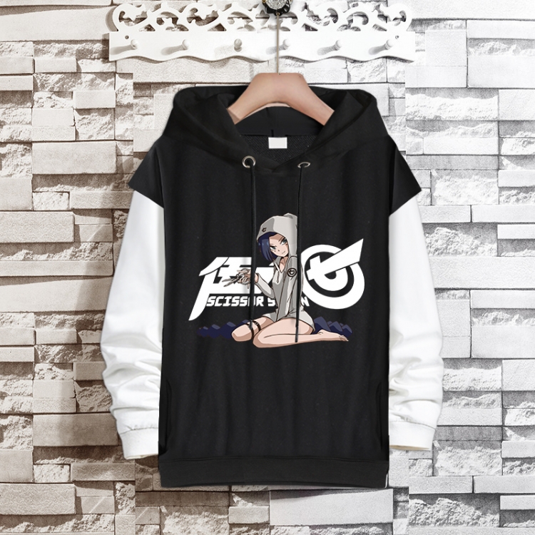 Scissor Seven  Anime fake two-piece thick hooded sweater from S to 3XL