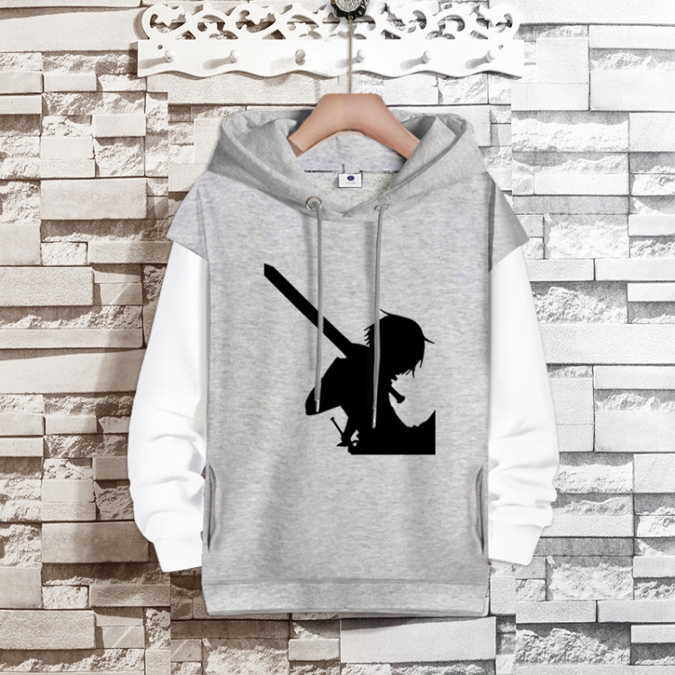 Sword Art Online Anime fake two-piece thick hooded sweater from S to 3XL