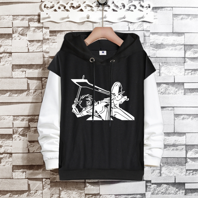Sword Art Online Anime fake two-piece thick hooded sweater from S to 3XL