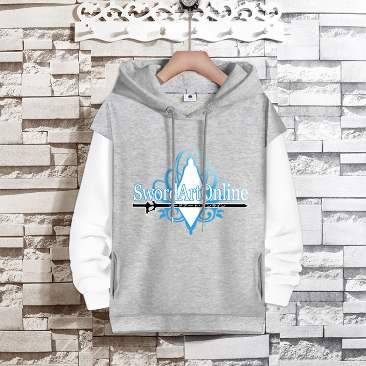 Sword Art Online Anime fake two-piece thick hooded sweater from S to 3XL