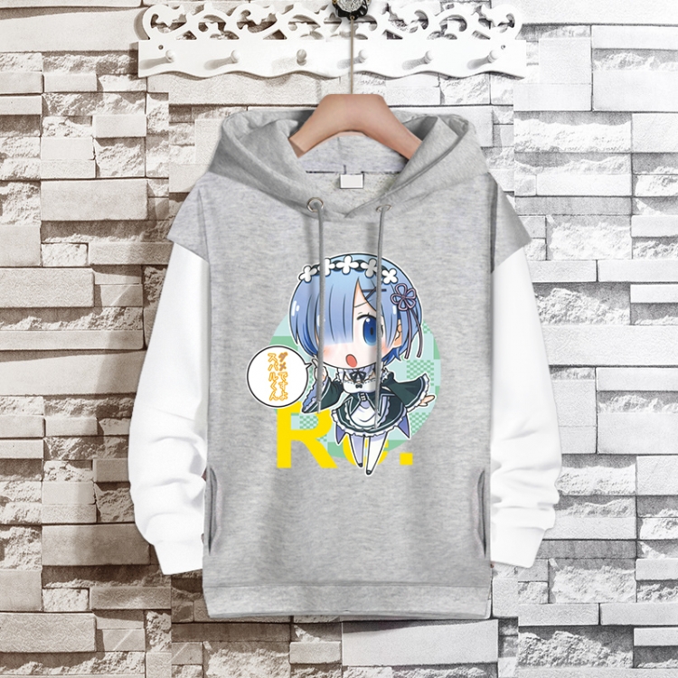 Re:Zero kara Hajimeru Isekai Seikatsu Anime fake two-piece thick hooded sweater from S to 3XL