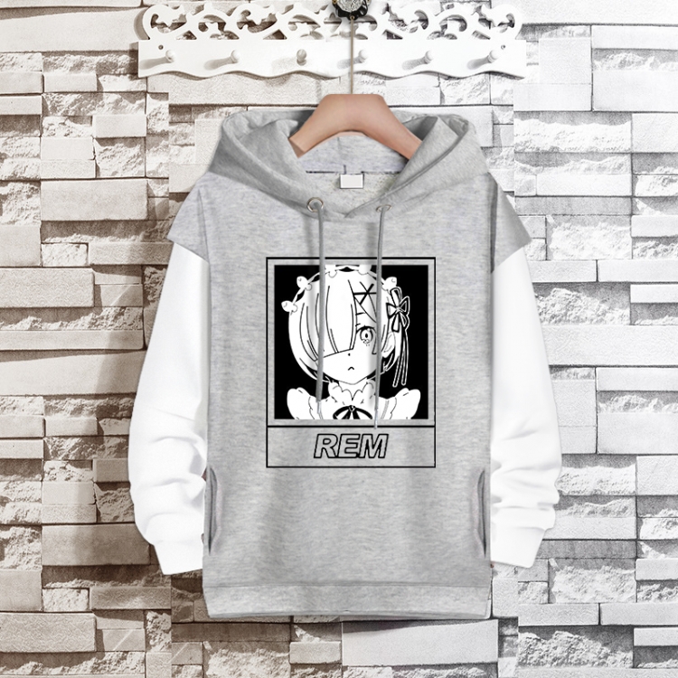 Re:Zero kara Hajimeru Isekai Seikatsu Anime fake two-piece thick hooded sweater from S to 3XL