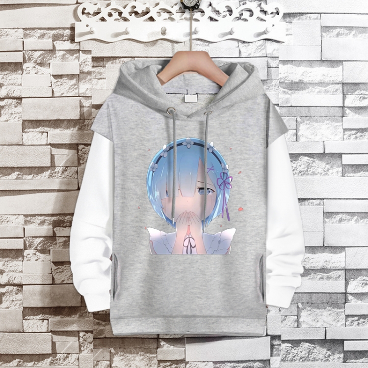 Re:Zero kara Hajimeru Isekai Seikatsu Anime fake two-piece thick hooded sweater from S to 3XL