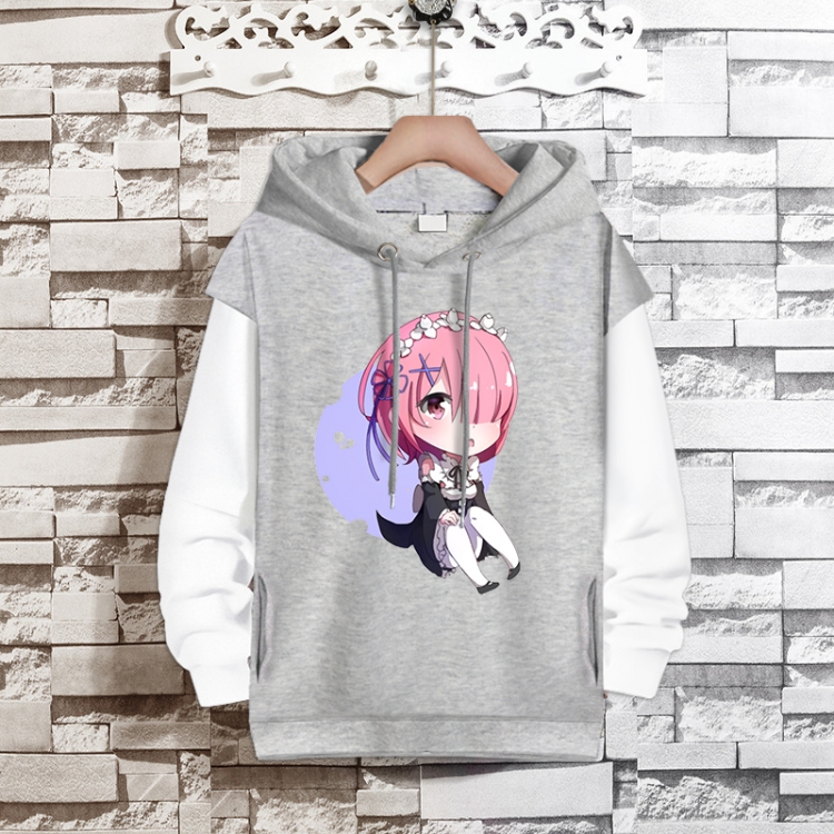 Re:Zero kara Hajimeru Isekai Seikatsu Anime fake two-piece thick hooded sweater from S to 3XL