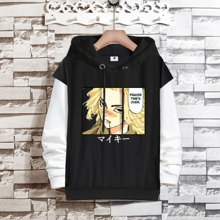 Tokyo Revengers  Anime fake two-piece thick hooded sweater from S to 3XL