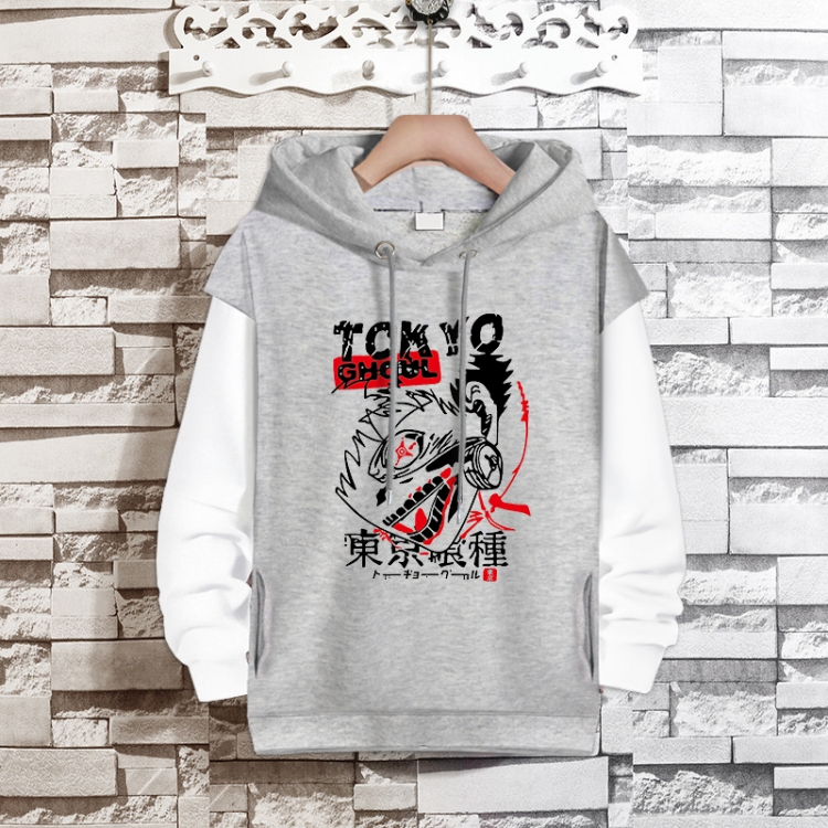 Tokyo Ghoul Anime fake two-piece thick hooded sweater from S to 3XL