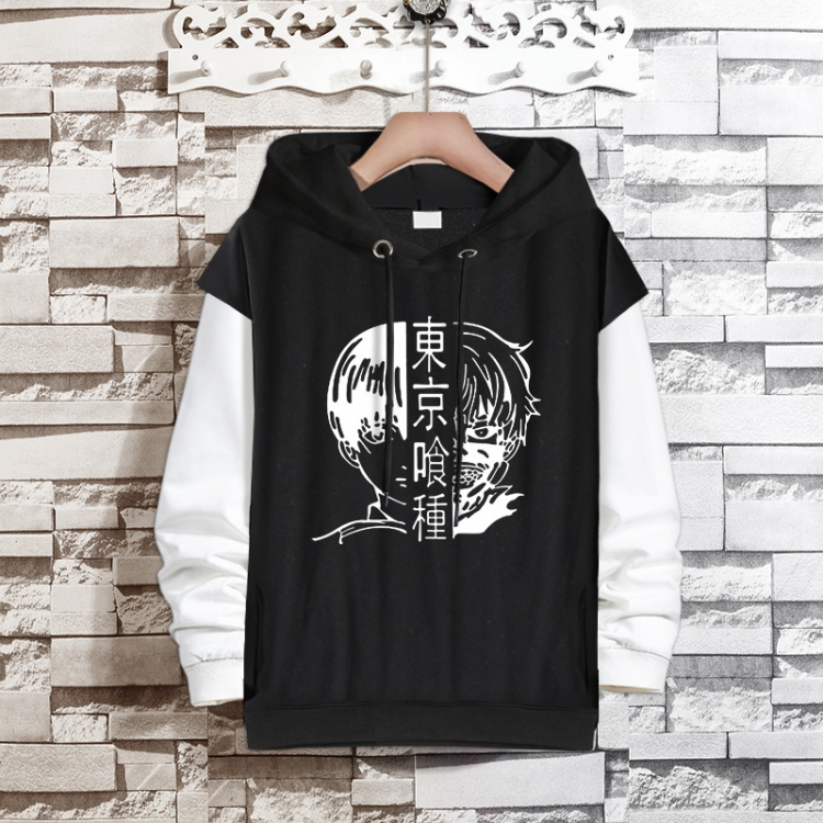Tokyo Ghoul Anime fake two-piece thick hooded sweater from S to 3XL