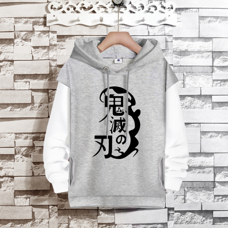 Demon Slayer Kimets Anime fake two-piece thick hooded sweater from S to 3XL