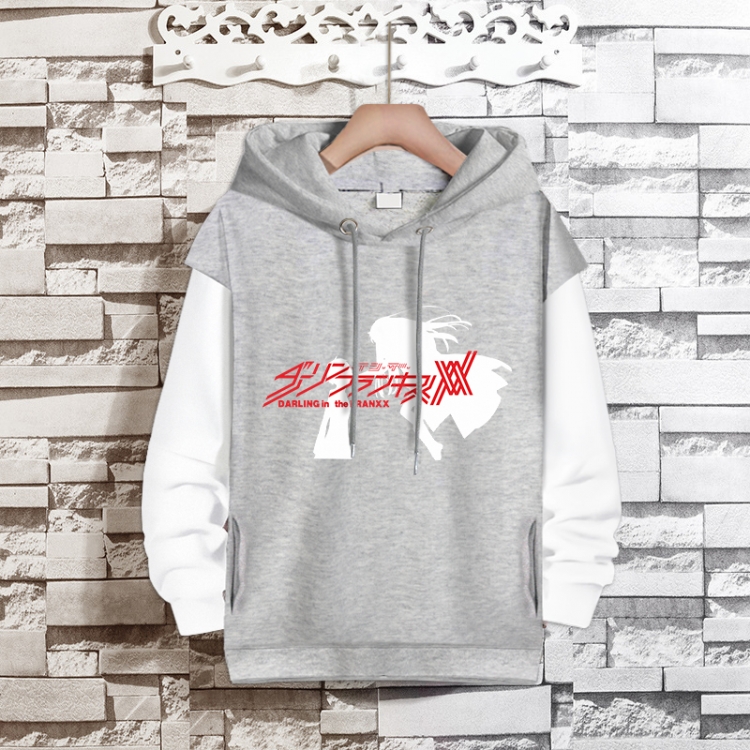 DARLING in the FRANXX  Anime fake two-piece thick hooded sweater from S to 3XL