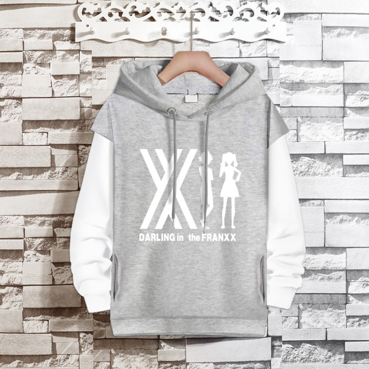 DARLING in the FRANXX  Anime fake two-piece thick hooded sweater from S to 3XL