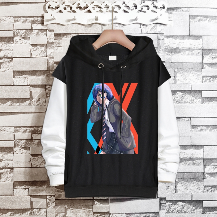 DARLING in the FRANXX  Anime fake two-piece thick hooded sweater from S to 3XL