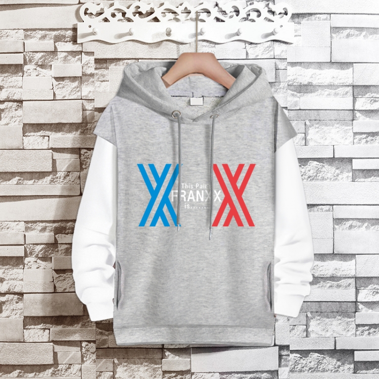 DARLING in the FRANXX  Anime fake two-piece thick hooded sweater from S to 3XL