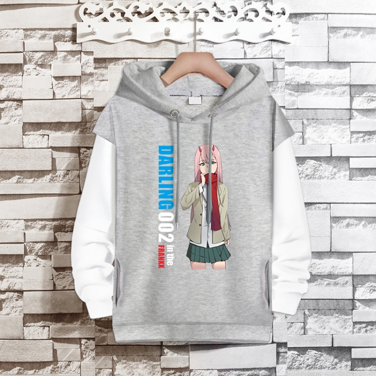 DARLING in the FRANXX  Anime fake two-piece thick hooded sweater from S to 3XL