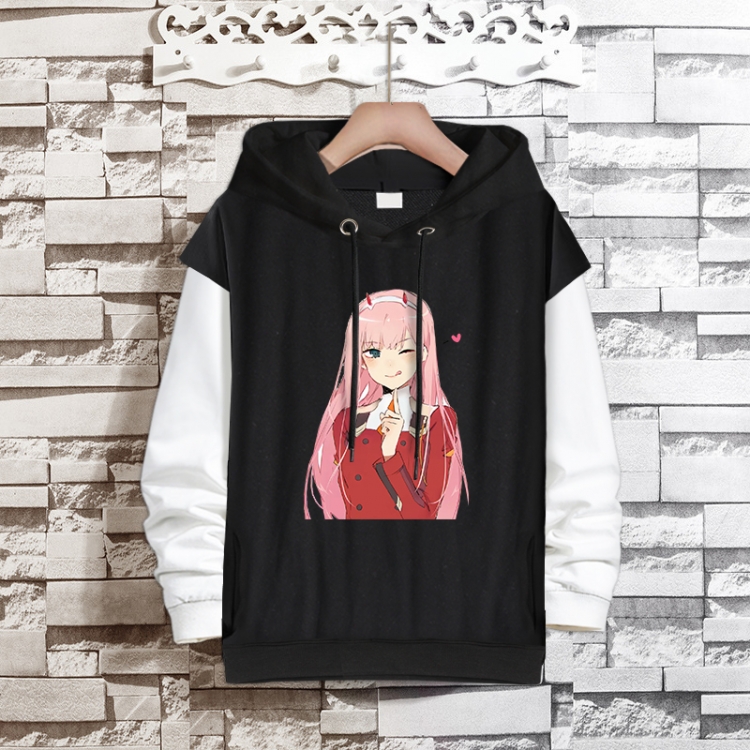 DARLING in the FRANXX  Anime fake two-piece thick hooded sweater from S to 3XL