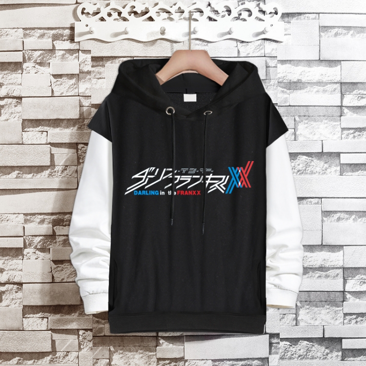 DARLING in the FRANXX  Anime fake two-piece thick hooded sweater from S to 3XL