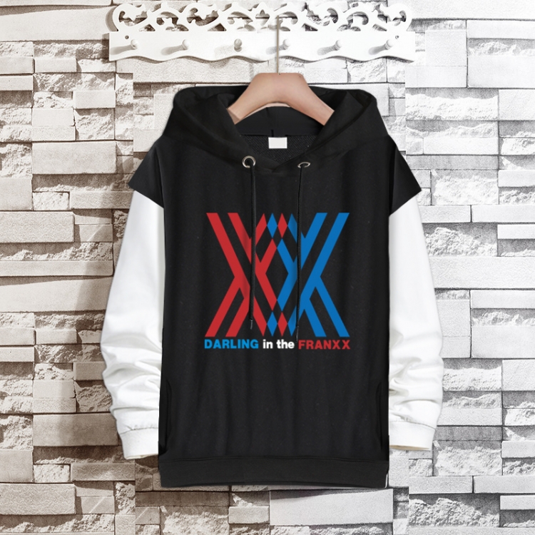 DARLING in the FRANXX  Anime fake two-piece thick hooded sweater from S to 3XL