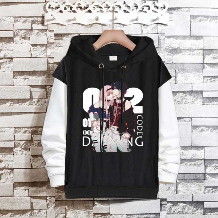 DARLING in the FRANXX  Anime fake two-piece thick hooded sweater from S to 3XL