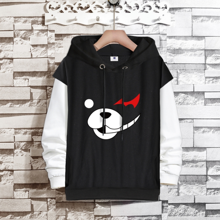 Dangan-Ronpa Anime fake two-piece thick hooded sweater from S to 3XL